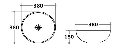 PA3838 round basin