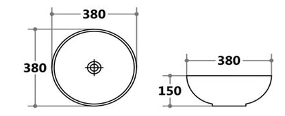 PA3838 round basin