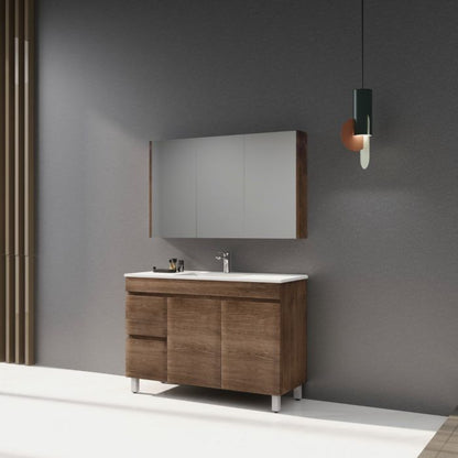 1200L*850H*460DMM Dark Oak MDF Bathroom Vanity Free Standing