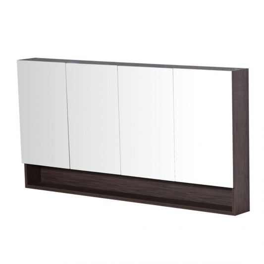 Stella 1480L*750H*155Dmm Walnut Bathroom Shaving Cabinet Mirror Medicine Cabinet 4 Doors