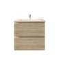 600L*520H*460DMM White Oak MDF Bathroom Vanity 2 Drawers Wall Hung