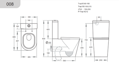 Kasey KDK008 Toilet Suite