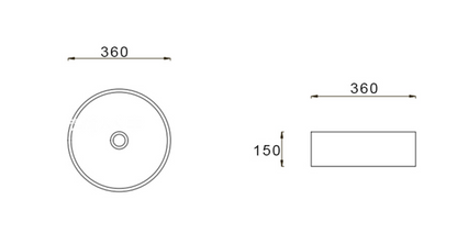 PA36R-OF round basin