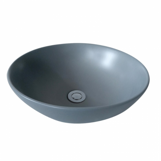 400*400*140mm Above Counter Basin Matte grey Fine Ceramic Waste: 32mm Non Overflow