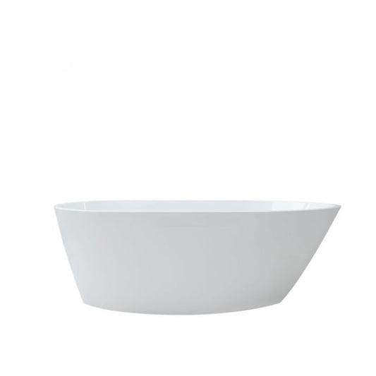 1700MM Free Standing Bathtub Boat Shape Gloss White Acrylic