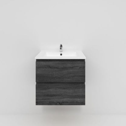 Wall Hung Bathroom Vanity White Oak Wood Grain