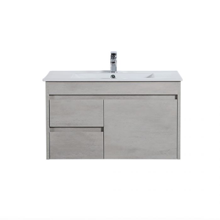 750*460*525mm Polywood Concrete Grey Wall Hung Bathroom Vanity (Cabinet Only)