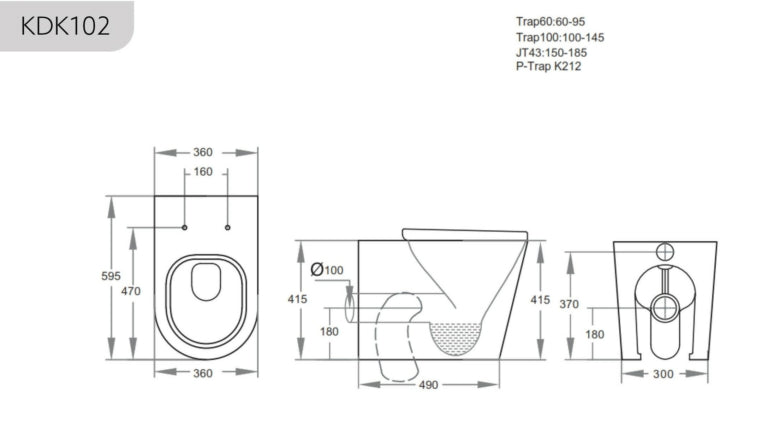 KDK102 Avery Wall Faced Floor Pan