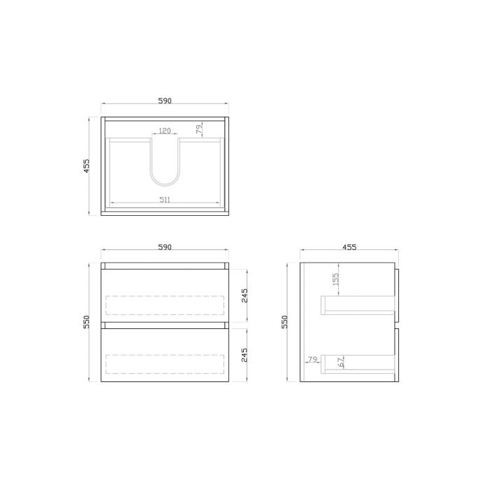 Wall Hung Bathroom Vanity White Oak Wood Grain