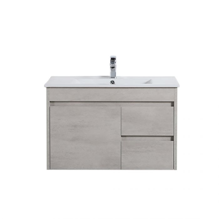 750*460*525mm Polywood Concrete Grey Wall Hung Bathroom Vanity (Cabinet Only)