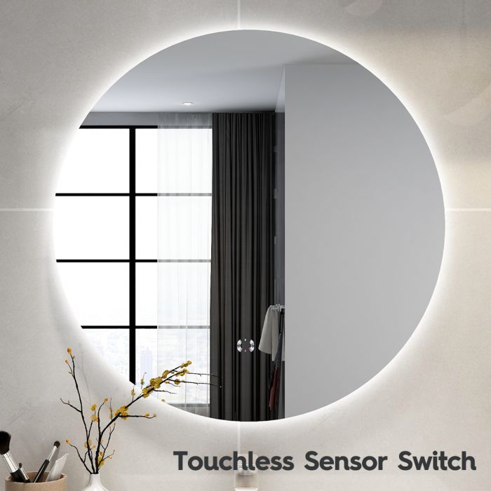 750mm Round 3 Color Backlit LED Mirror(Touchless Sensor Switch)