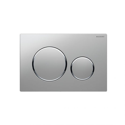 Inwall Cistern Push Button Matte Chrome with Chrome trim Fingerprint Resistant