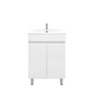 600L*850H*460DMM Gloss White MDF Bathroom  Vanity 2 Doors Free Standing