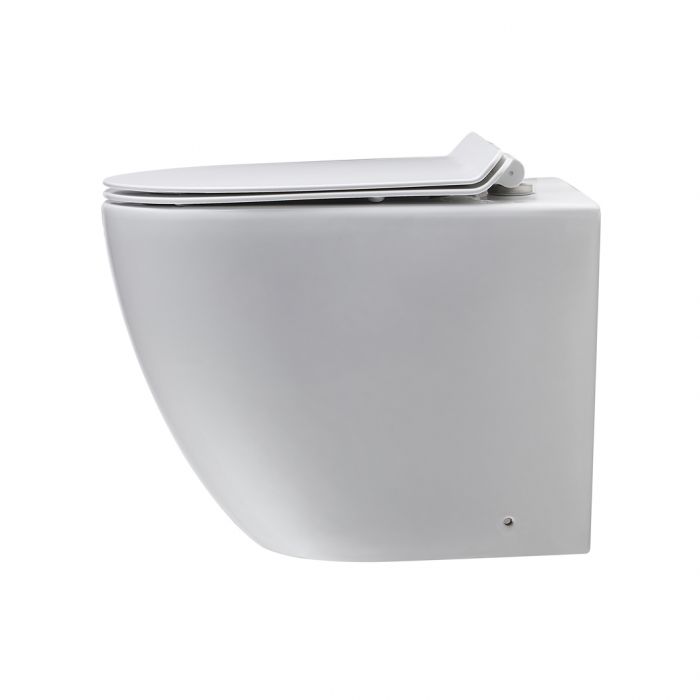Floor Pan Rimless Flushing Toilet Matte White Size: 540x365x400mm P-trap: 180mm Roughing -in