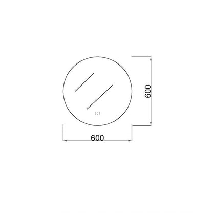 600mm Round 3 Color Backlit LED Mirror(Touchless Sensor Switch)