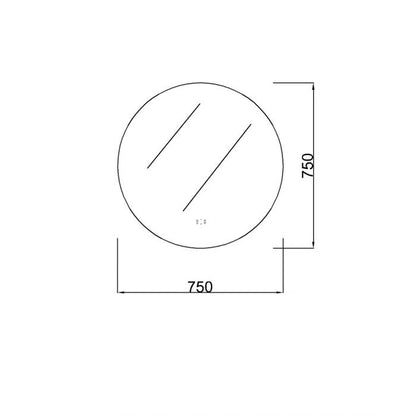 750mm Round 3 Color Backlit LED Mirror(Touchless Sensor Switch)