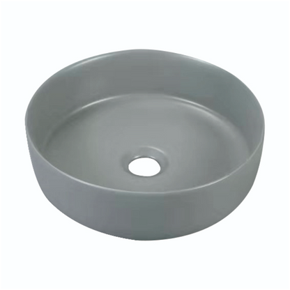 355*355*120mm Above Counter Basin Concrete grey Fine Ceramic Waste: 32mm Non Overflow