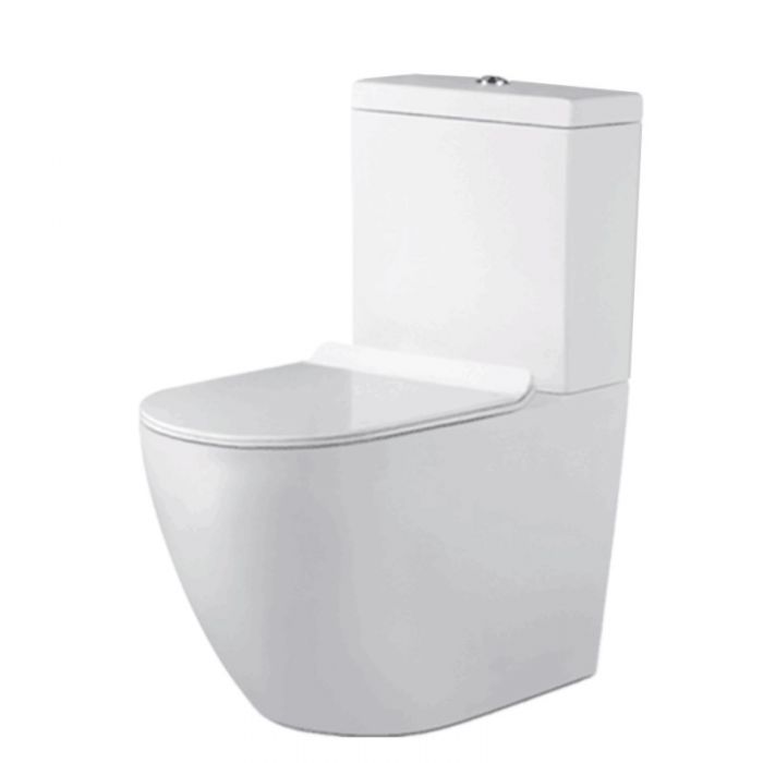 Two piece toilet Rimless flush