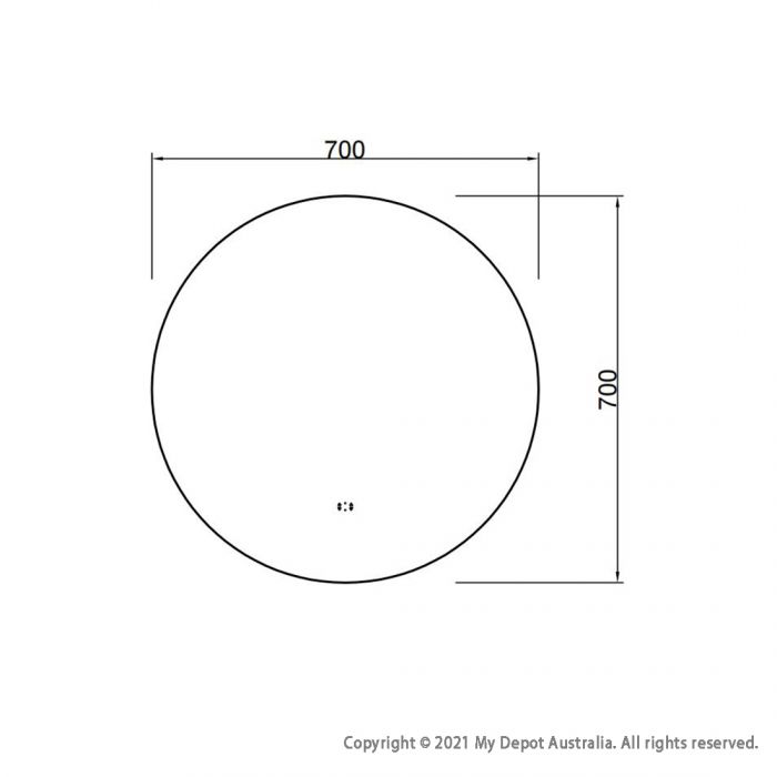 Certified Refurbished 700mm Round 3 Color Backlit LED Mirror