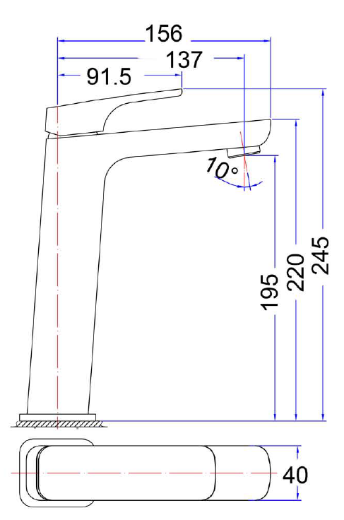 Eden High Rise Basin Mixer