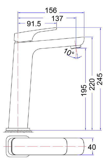 Eden High Rise Basin Mixer